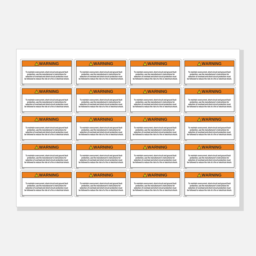 A4 sheet, 20 labels