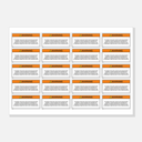 A4 sheet, 20 labels