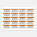 A4 sheet, 20 labels