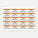 A4 sheet, 20 labels