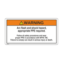 W001 - Arc flash and shock hazard, appropriate PPE required